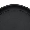 vidaXL Plateau &agrave; fleurs rond 24 pcs Noir &Oslash; 21,5 x 2,5 cm Plastique