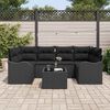 vidaXL Ensemble de canap&eacute; de jardin Noir 55 x 55 x 37 cm polyrotin