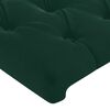 vidaXL T&ecirc;te de lit Vert fonc&eacute; 180x7x118/128 cm Velours