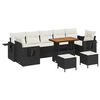 vidaXL Ensemble de canap&eacute; de jardin 10 pc Noir polyrotin