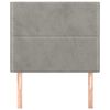 vidaXL T&ecirc;te de lit Gris clair 90x5x118/128 cm Velours