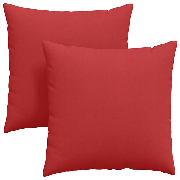 vidaXL Coussins de canap&eacute; 2 pcs Rouge 80 x 80 cm tissu