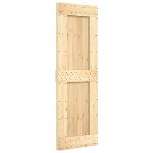 vidaXL Porte coulissante NARVIK Naturel et noir 70 x 210 cm (152,5 cm)