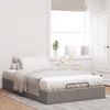 vidaXL Cadre de lit ottoman sans matelas taupe 120x190 cm tissu