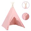 vidaXL Tente tipi d'enfants avec sac Peau de p&ecirc;che Rose 120x120x150 cm