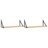vidaXL &Eacute;tag&egrave;res murales 2 pi&egrave;ces Ch&ecirc;ne Sonoma 80x25x25,5 cm Bois d'ing&eacute;nierie