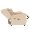 vidaXL Fauteuil de massage inclinable et porte-gobelet 2 places cr&egrave;me