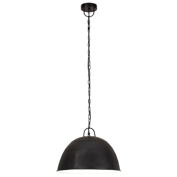 vidaXL Lampe suspendue industrielle vintage 25 W Noir Rond 41 cm E27