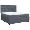vidaXL Sommier &agrave; lattes de lit et matelas Gris fonc&eacute; 200x200cm Velours