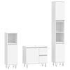 vidaXL Ensemble de meubles salle de bain 3 pcs blanc bois d'ing&eacute;nierie