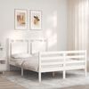 vidaXL Cadre de lit sans matelas blanc 120x200 cm bois massif
