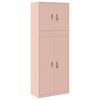 vidaXL Armoire de rangement 2 pc Rose 80 x 40 x 210 cm Acier
