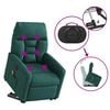 vidaXL Fauteuil inclinable de massage Vert foncé Tissu