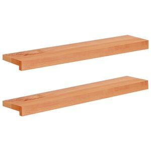 vidaXL Appuis de fen&ecirc;tre 2 pc Vernis 80x 15 x 2 cm