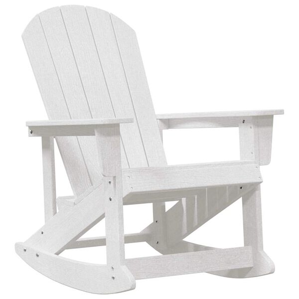 vidaXL Chaise Adirondack &agrave; bascule Blanc 92 x 73,5 x 92 cm HDPE