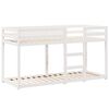 vidaXL Lit superpos&eacute; sans matelas blanc 90x200 cm bois de pin massif