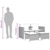 vidaXL Canap&eacute; de jardin 2 places avec table et tabourets marron rotin