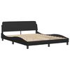 vidaXL Lit avec matelas Dover noir 160x200 cm similicuir