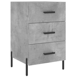 vidaXL Table de chevet gris b&eacute;ton 40x40x66 cm bois d'ing&eacute;nierie