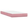 vidaXL Sommier &agrave; lattes de lit avec matelas rose 80x220 cm velours