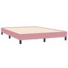 vidaXL Sommier &agrave; lattes de lit avec matelas rose 140x210 cm velours
