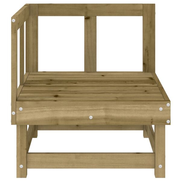 vidaXL Canapé d'angle de jardin bois de pin imprégné