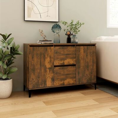 vidaXL Buffet Chêne fumé 104x35x70 cm Bois d'ingénierie