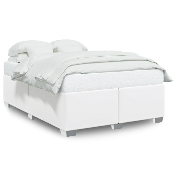 vidaXL Cadre de lit sans matelas blanc 140x190 cm similicuir
