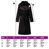 vidaXL Robe de bain sans capuche Noir s Flanelle