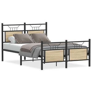 vidaXL Cadre de lit sans matelas ch&ecirc;ne sonoma 120x190 cm