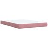 vidaXL Sommier &agrave; lattes de lit avec matelas Rose 160x200 cm Velours
