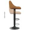 vidaXL Tabouret de bar Marron Velours