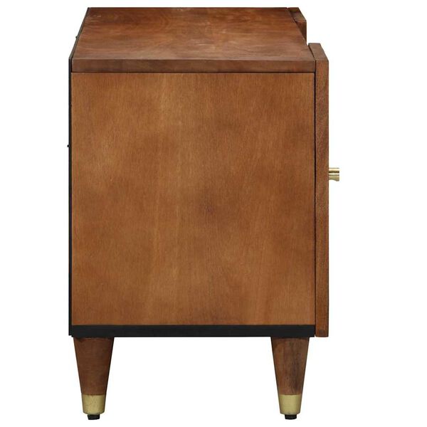 vidaXL Meuble TV Marron miel 105 x 33 x 46 cm Bois de mangue massif