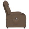 vidaXL Fauteuil inclinable &eacute;lectrique Marron Tissu