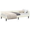 vidaXL Cadre de lit d'angle Cr&egrave;me 90 cm x 200 cm Velours