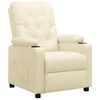 vidaXL Fauteuil inclinable Cr&egrave;me Similicuir