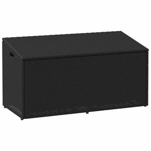 vidaXL Coffre de rangement de jardin Noir 110x50x58 cm R&eacute;sine tress&eacute;e