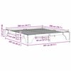 vidaXL Cadre de lit Brun cire 200 x 200 cm Pin massif