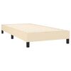 vidaXL Sommier &agrave; lattes de lit avec matelas Cr&egrave;me 90x200 cm Tissu