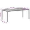 vidaXL Table de jardin beige 190x90x75 cm r&eacute;sine tress&eacute;e bois d'acacia