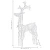 vidaXL Renne de décoration de Noël 90 LED 60x16x100 cm Acrylique