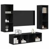 vidaXL Ensemble meuble TV 3 pcs Ch&ecirc;ne noir Bois d'ing&eacute;nierie