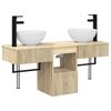 vidaXL Ensemble de mobilier de salle de bain 3 pc Ch&ecirc;ne Sonoma