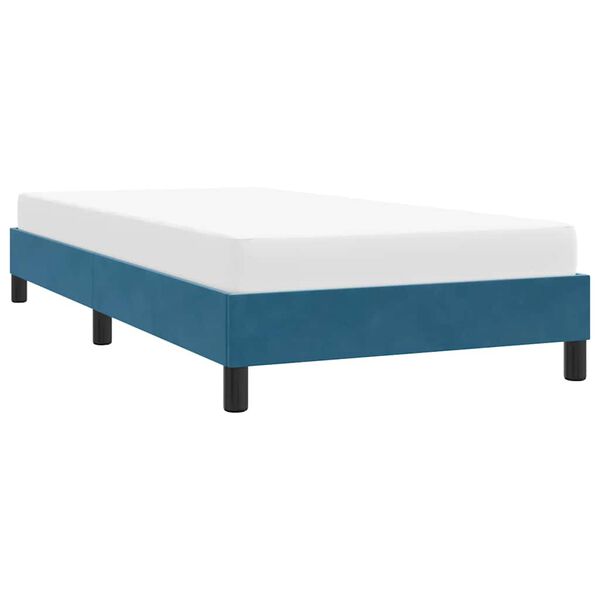 vidaXL Cadre de lit sans matelas bleu foncé 80x220 cm velours