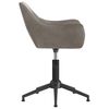 vidaXL Chaises pivotantes &agrave; manger lot de 6 gris clair velours