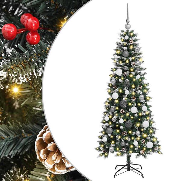 vidaXL Sapin de No&euml;l artificiel Vert 150 cm PVC, plastique et acier