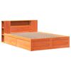 vidaXL Cadre de lit sans matelas cire marron 140x190cm bois pin massif
