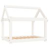 vidaXL Lit pour chien Blanc 81x60x70 cm Bois de pin solide