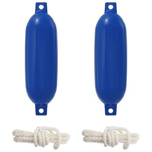 vidaXL Fenders de bateau 2 pc &Oslash; 14 x 50 cm Bleu PVC