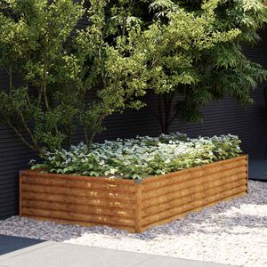 vidaXL Lit sur&eacute;lev&eacute; de jardin 195x100x36 cm acier corten